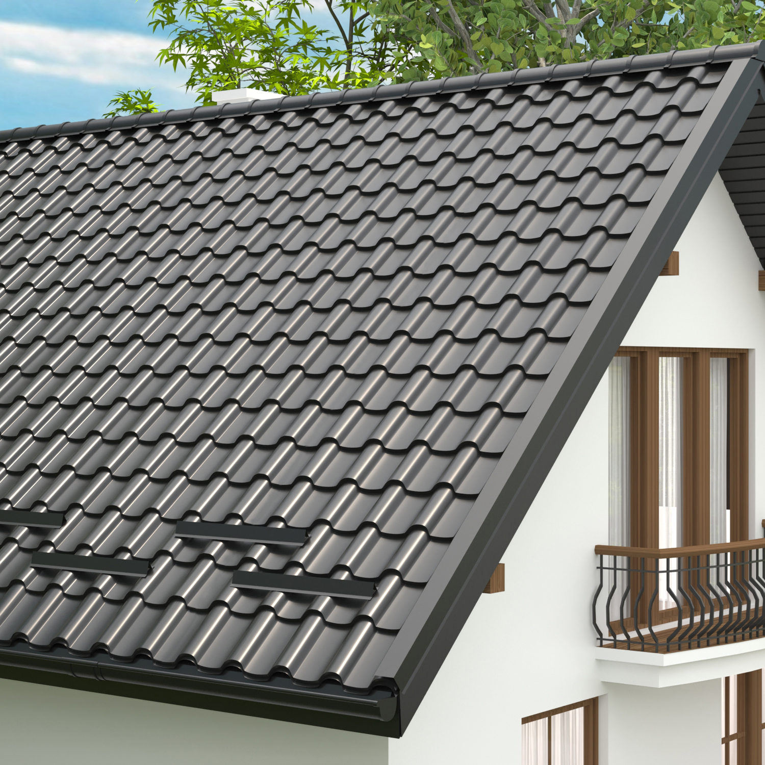 Metal roofing tiles